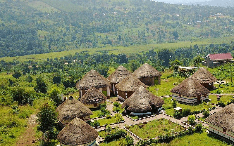 local village-style cottages